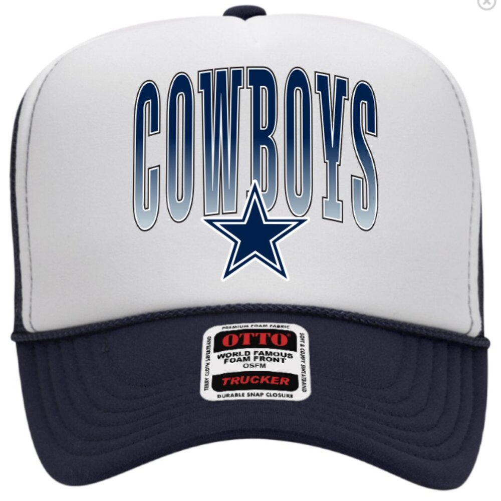 NEW - 2 Pack Dallas Cowboys Hat - High Profile Trucker Hat